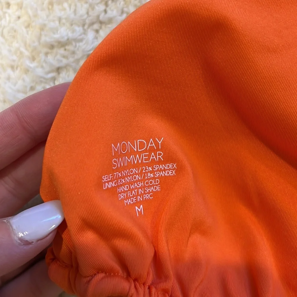 Monday swimwear orange bikini top